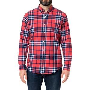 Ralph Lauren Slim Fit Red/Blue/White Plaid Button Down Shirt Men's size XXL